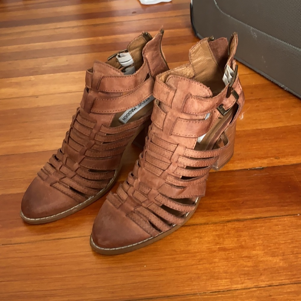 Steve Madden Frenchey Leather Huarache Bootie